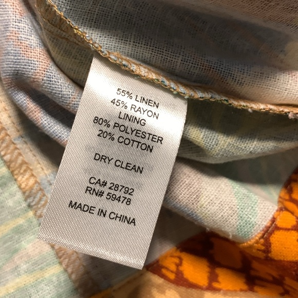 House of Harlow 1960 linen blend toucan tropical print crossed back dress - Picture 5 of 5